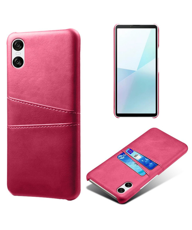 Coque Sony Xperia 10 VI en Effet Cuir avec Porte-Cartes