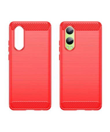 Coque OnePlus Nord CE 4 Lite 5G Effet Brossé - Rouge