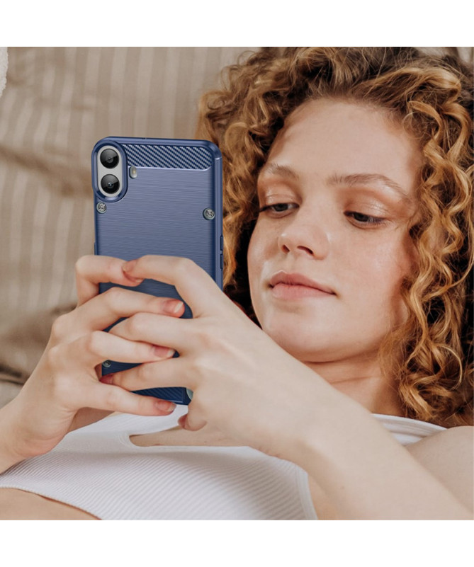 Coque Nothing CMF Phone 1 Effet Brossé avec Texture Carbone