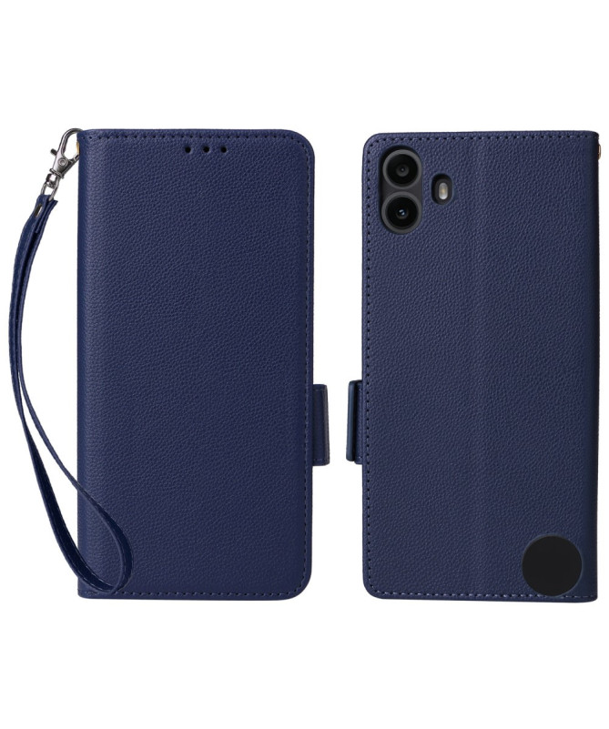 Housse Nothing CMF Phone 1 Portefeuille à Texture Litchi