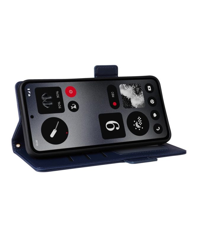 Housse Nothing CMF Phone 1 Portefeuille à Texture Litchi