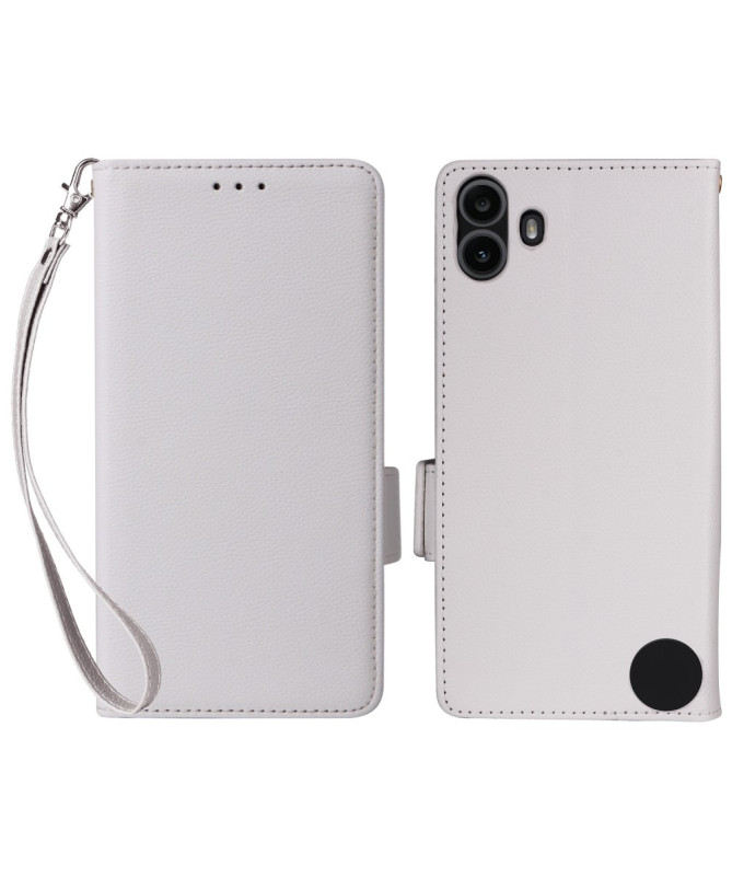 Housse Nothing CMF Phone 1 Portefeuille à Texture Litchi