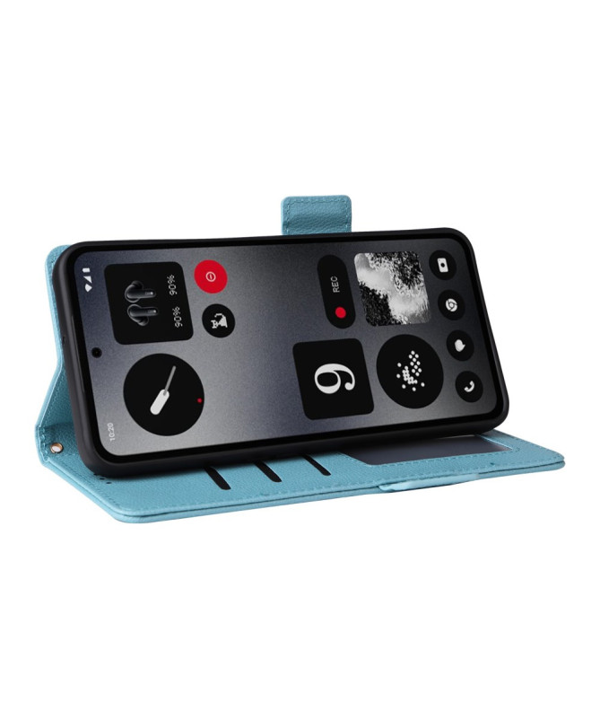 Housse Nothing CMF Phone 1 Portefeuille à Texture Litchi