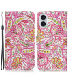 Housse iPhone 16 paisley fleur