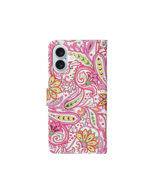 Housse iPhone 16 paisley fleur