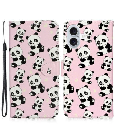 Housse iPhone 16 Pandas Adorables