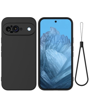 Coque Google Pixel 9 silicone liquide à lanière