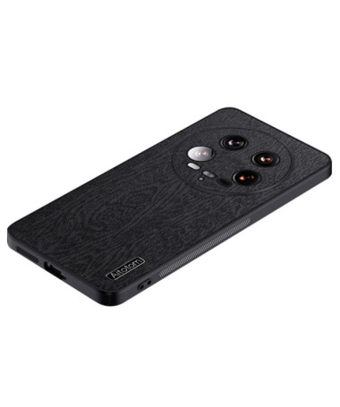 Coque Xiaomi 14 Ultra effet cuir style bois