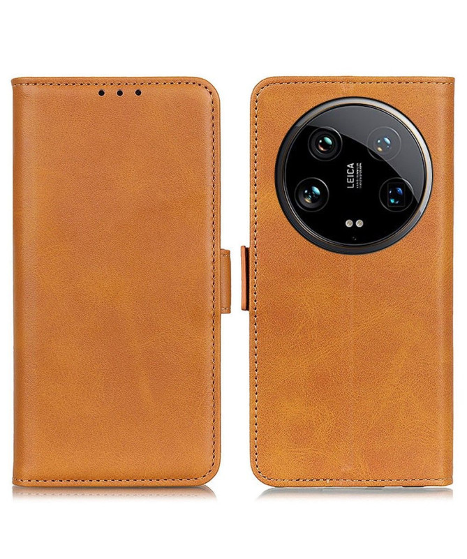 Étui Xiaomi 14 Ultra portefeuille revêtement simili cuir mat
