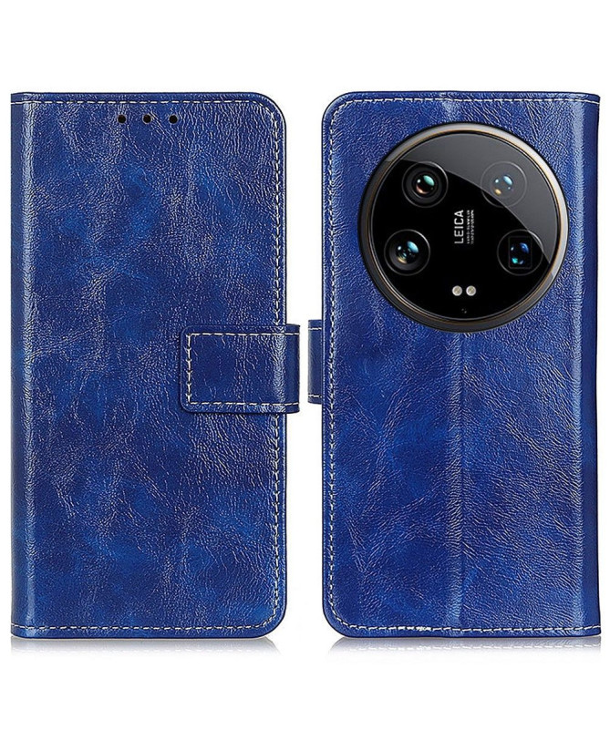 Housse Xiaomi 14 Ultra effet cuir luxueux coutures