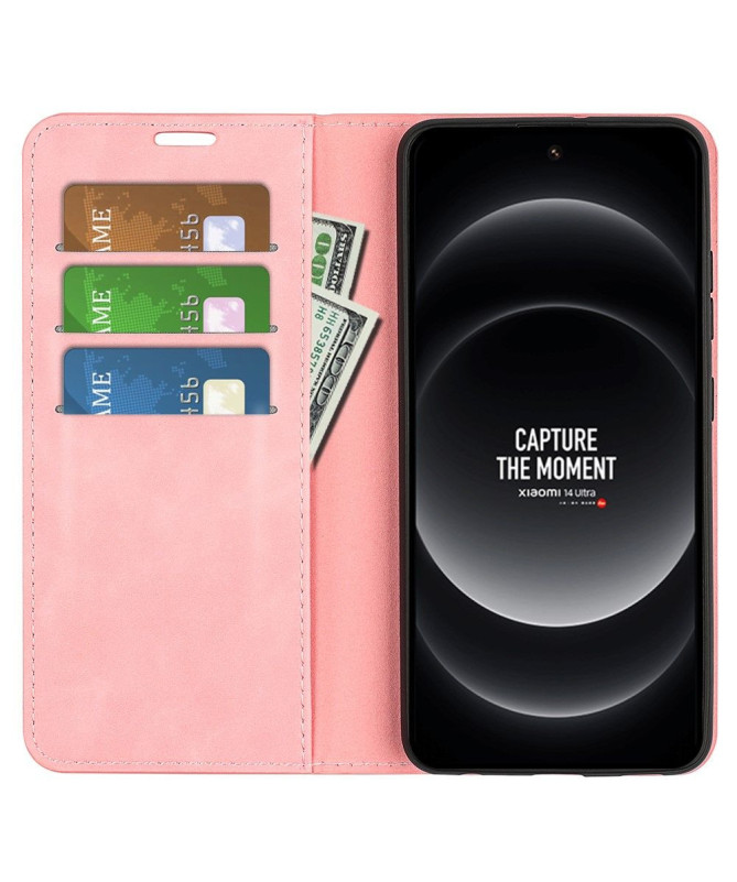Étui Xiaomi 14 Ultra simili cuir fonction stand
