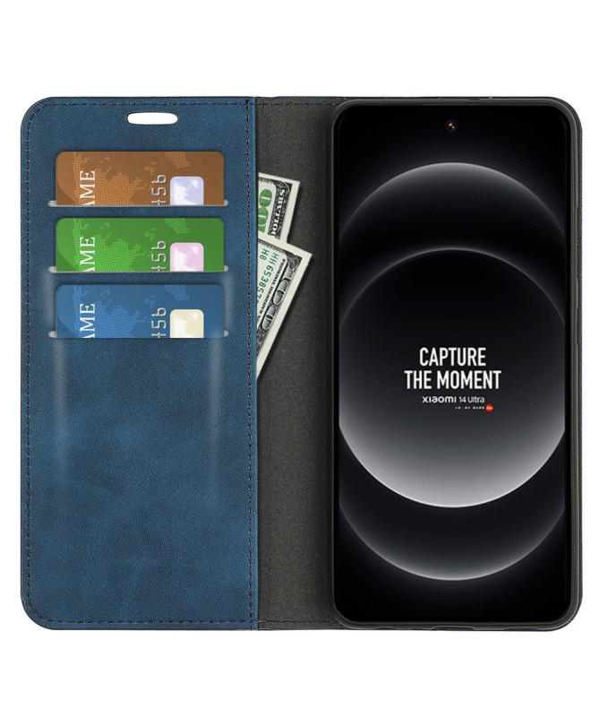 Étui Xiaomi 14 Ultra simili cuir fonction stand