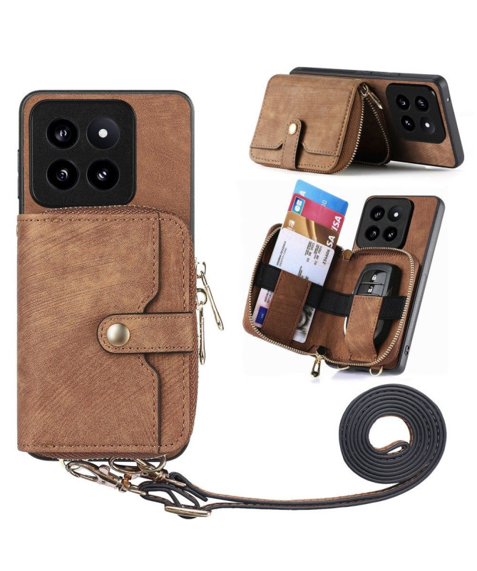 Coque Xiaomi 14 Pro Portefeuille à Cordon