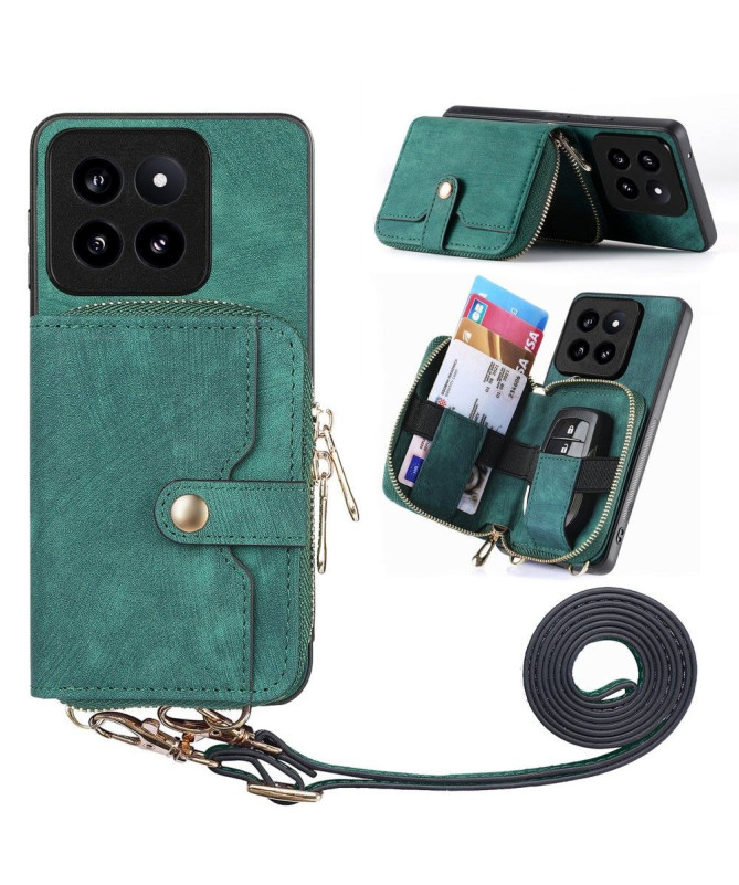 Coque Xiaomi 14 Pro Portefeuille à Cordon