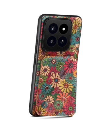 Coque Xiaomi 14 Pro avec Support, Porte-Cartes Motif Printemps