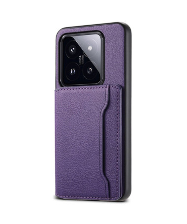 Coque pour Xiaomi 14 Pro QUEEN avec Porte-Carte en Simili Cuir