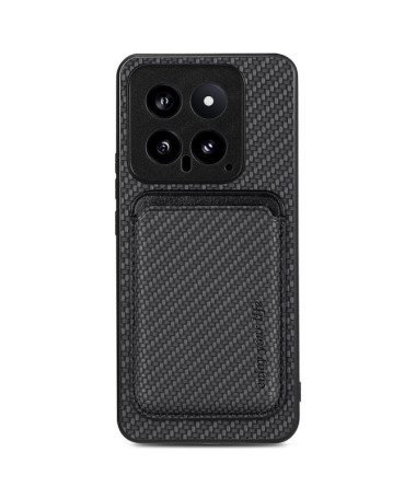 Coque Xiaomi 14 Fibre de Carbone Porte-cartes détachable