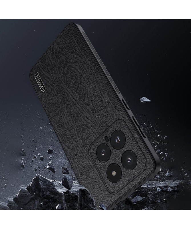 Coque Xiaomi 14 effet cuir style bois