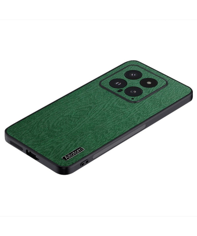 Coque Xiaomi 14 effet cuir style bois