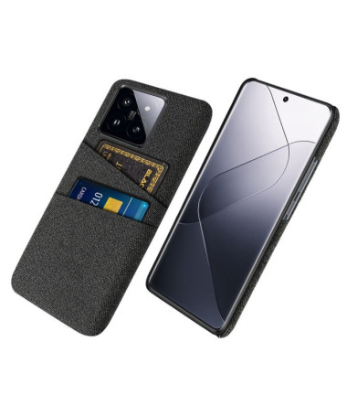 Coque Xiaomi 14 Tissu Porte-Cartes