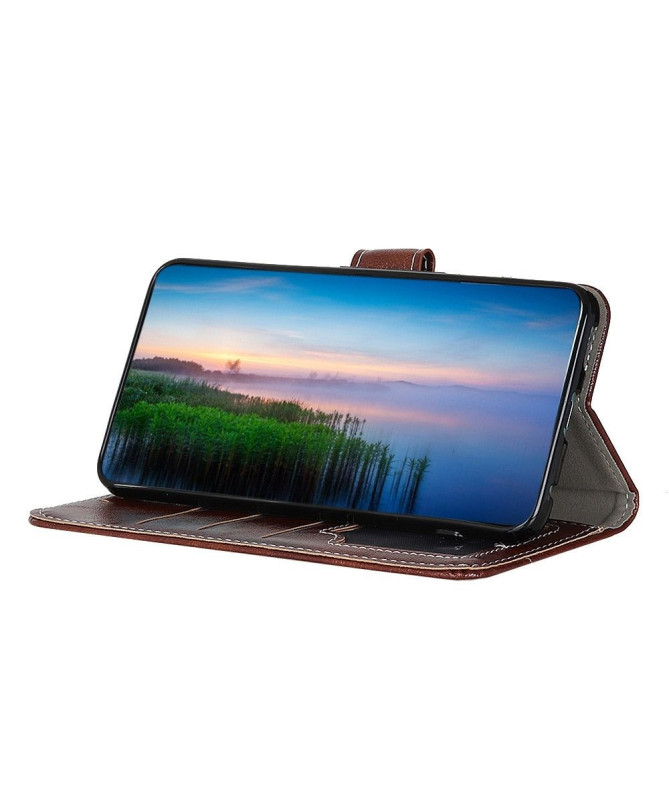 Housse Xiaomi 14 effet cuir luxueux coutures