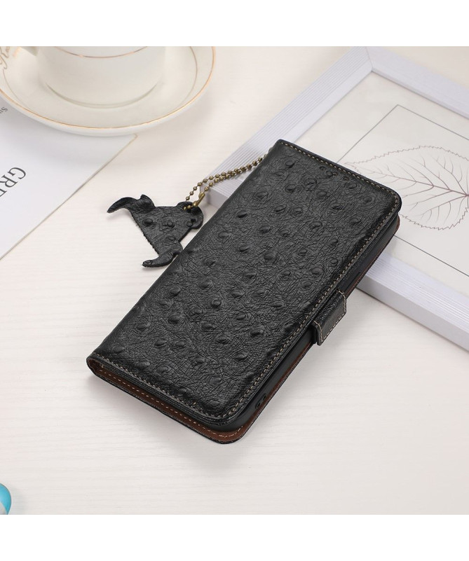 Housse Xiaomi Redmi Note 13 Pro Plus 5G Cuir Effet Peau d'Autruche