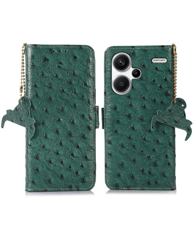 Housse Xiaomi Redmi Note 13 Pro Plus 5G Cuir Effet Peau d'Autruche