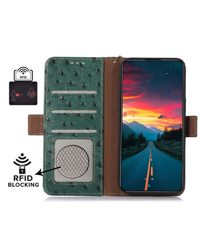 Housse Xiaomi Redmi Note 13 Pro Plus 5G Cuir Effet Peau d'Autruche