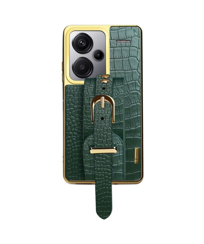 Coque Xiaomi Redmi Note 13 Pro Plus 5G style croco avec sangle