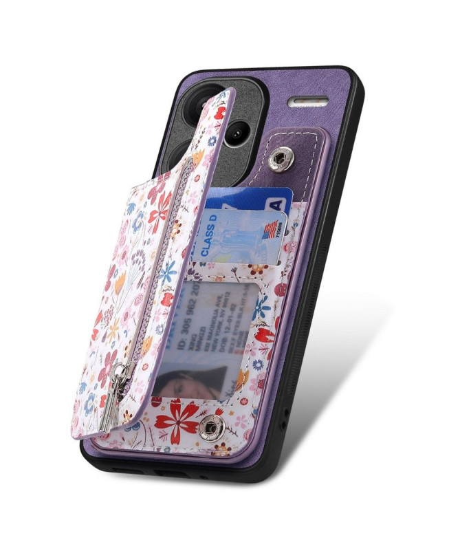 Coque Xiaomi Redmi Note 13 Pro Plus 5G Fleurs Porte-cartes D10