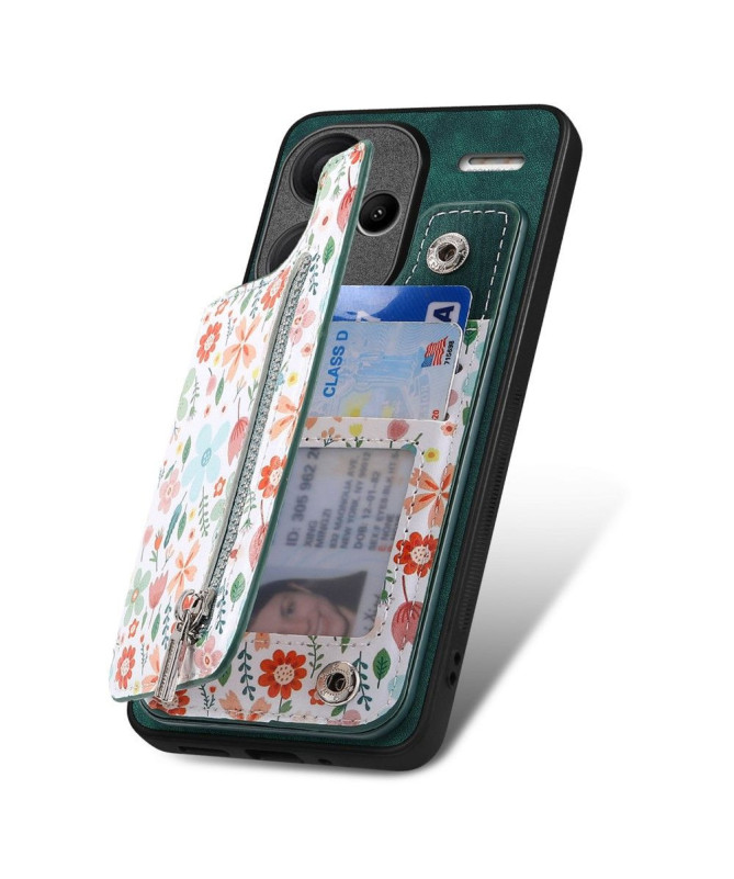 Coque Xiaomi Redmi Note 13 Pro Plus 5G Fleurs Porte-cartes D10