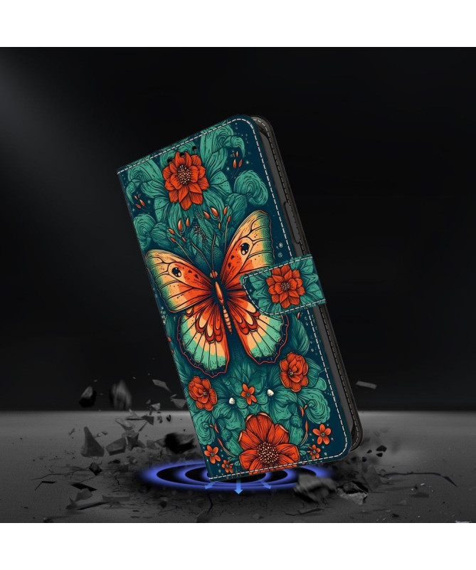 Housse Xiaomi Redmi Note 13 Pro Plus 5G Portefeuille Motif Papillon