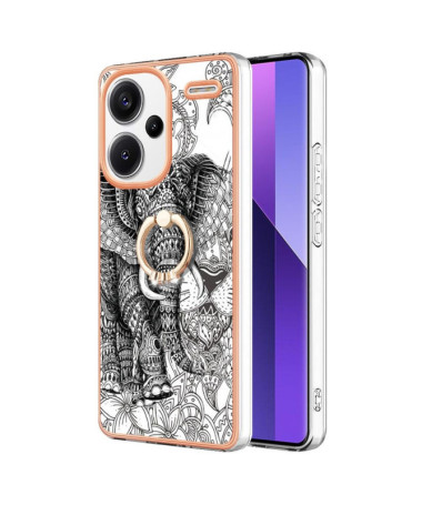 Coque Xiaomi Redmi Note 13 Pro Plus 5G Mandala Éléphant avec Anneau