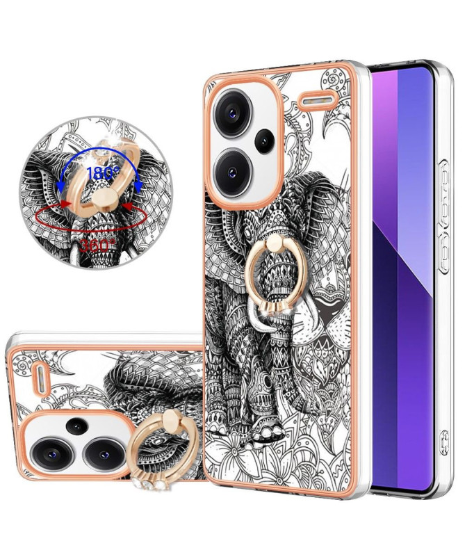 Coque Xiaomi Redmi Note 13 Pro Plus 5G Mandala Éléphant avec Anneau