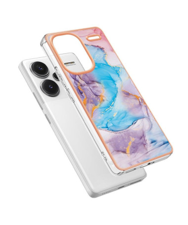 Coque Xiaomi Redmi Note 13 Pro Plus 5G marbre coloré bleu