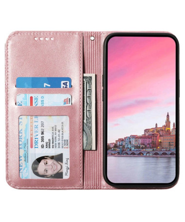 Xiaomi Redmi Note 13 Pro 5G / Poco X6 - Housse Rabat Design Géométrique Or Rose - photo 11