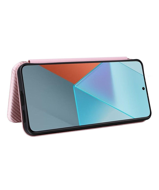 Xiaomi Redmi Note 13 Pro 5G / Poco X6 - Housse simili cuir fibre de ca