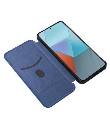 Xiaomi Redmi Note 13 Pro 5G / Poco X6 - Housse simili cuir fibre de carbone Bleu - photo 17