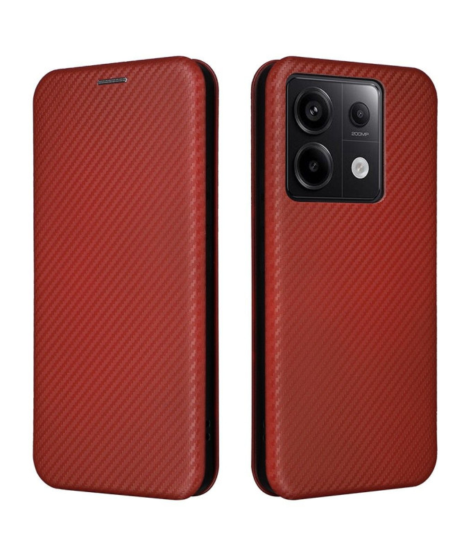 Xiaomi Redmi Note 13 Pro 5G / Poco X6 - Housse simili cuir fibre de carbone