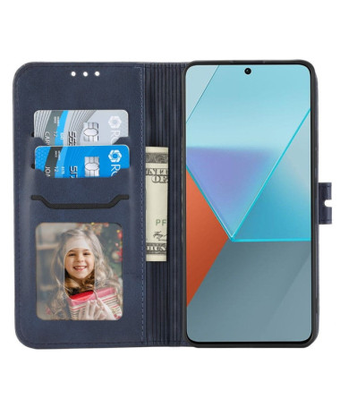 Xiaomi Redmi Note 13 Pro 5G / Poco X6 - Housse Chaton effet cuir mat Bleu marine - photo 6