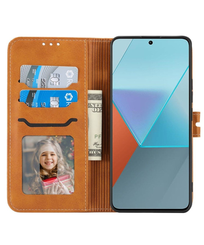 Housse Xiaomi Redmi Note 13 Pro 5G / Poco X6 Chaton effet cuir mat