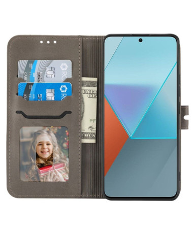 Xiaomi Redmi Note 13 Pro 5G / Poco X6 - Housse Chaton effet cuir mat Gris - photo 14