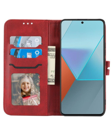 Xiaomi Redmi Note 13 Pro 5G / Poco X6 - Housse Chaton effet cuir mat Rouge - photo 22