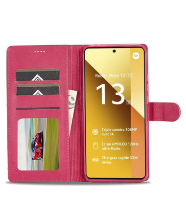 Xiaomi Redmi Note 13 Pro 5G / Poco X6 - Housse Effet Cuir LC.IMEEKE Magenta - photo 5