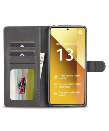 Xiaomi Redmi Note 13 Pro 5G / Poco X6 - Housse Effet Cuir LC.IMEEKE Gris Foncé - photo 13