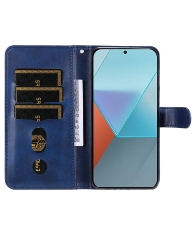 Xiaomi Redmi Note 13 Pro 5G / Poco X6 - Housse Zipper Pocket Fonction Support Bleu marine - photo 10