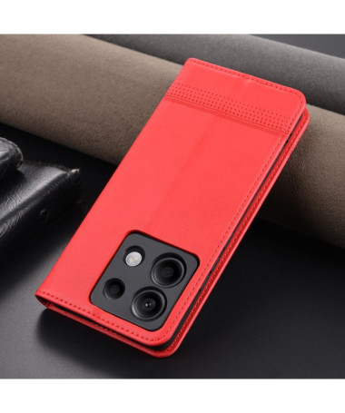 Xiaomi Redmi Note 13 Pro 5G / Poco X6 - Housse AZNS Rabat Porte-Cartes Rouge - photo 11