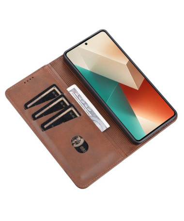 Xiaomi Redmi Note 13 Pro 5G / Poco X6 - Housse AZNS Rabat Porte-Cartes Marron Clair - photo 13
