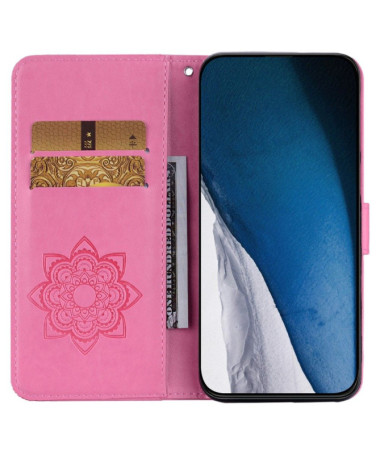 Xiaomi Redmi Note 13 Pro 5G / Poco X6 - Housse Hibou et Fleur Gravé Rose - photo 13