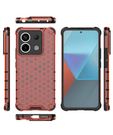 Xiaomi Redmi Note 13 Pro 5G / Poco X6 - Coque Nid d'Abeille Rouge - photo 5